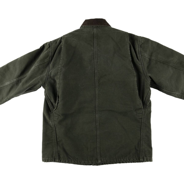 Vintage 80s-90'S Carhartt Michigan Chore Coat/Duck Coverall, Made in USA, Men's XL cotton Khaki type Vintage Second Hand