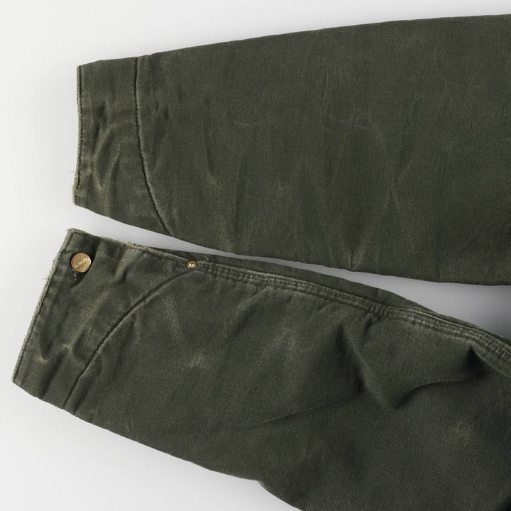 Vintage 80s-90'S Carhartt Michigan Chore Coat/Duck Coverall, Made in USA, Men's XL cotton Khaki type Vintage Second Hand