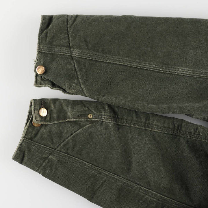 Vintage 80s-90'S Carhartt Michigan Chore Coat/Duck Coverall, Made in USA, Men's XL cotton Khaki type Vintage Second Hand