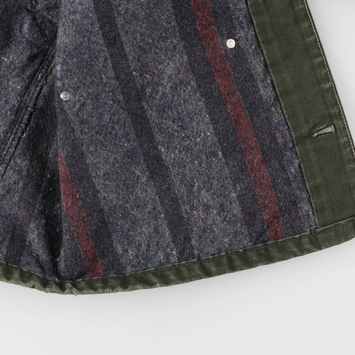 Vintage 80s-90'S Carhartt Michigan Chore Coat/Duck Coverall, Made in USA, Men's XL cotton Khaki type Vintage Second Hand