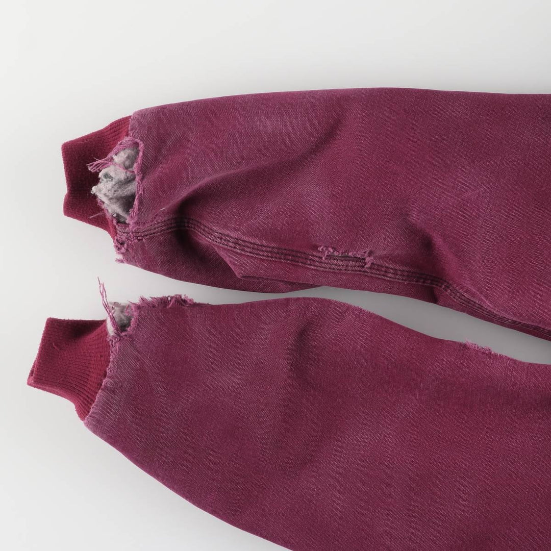90'S Carhartt Active Jacket, Padded Duck Full-Zip Hoodie, Men's Size L, Vintage, Unknown unclear Red type red-purple Vintage Second Hand