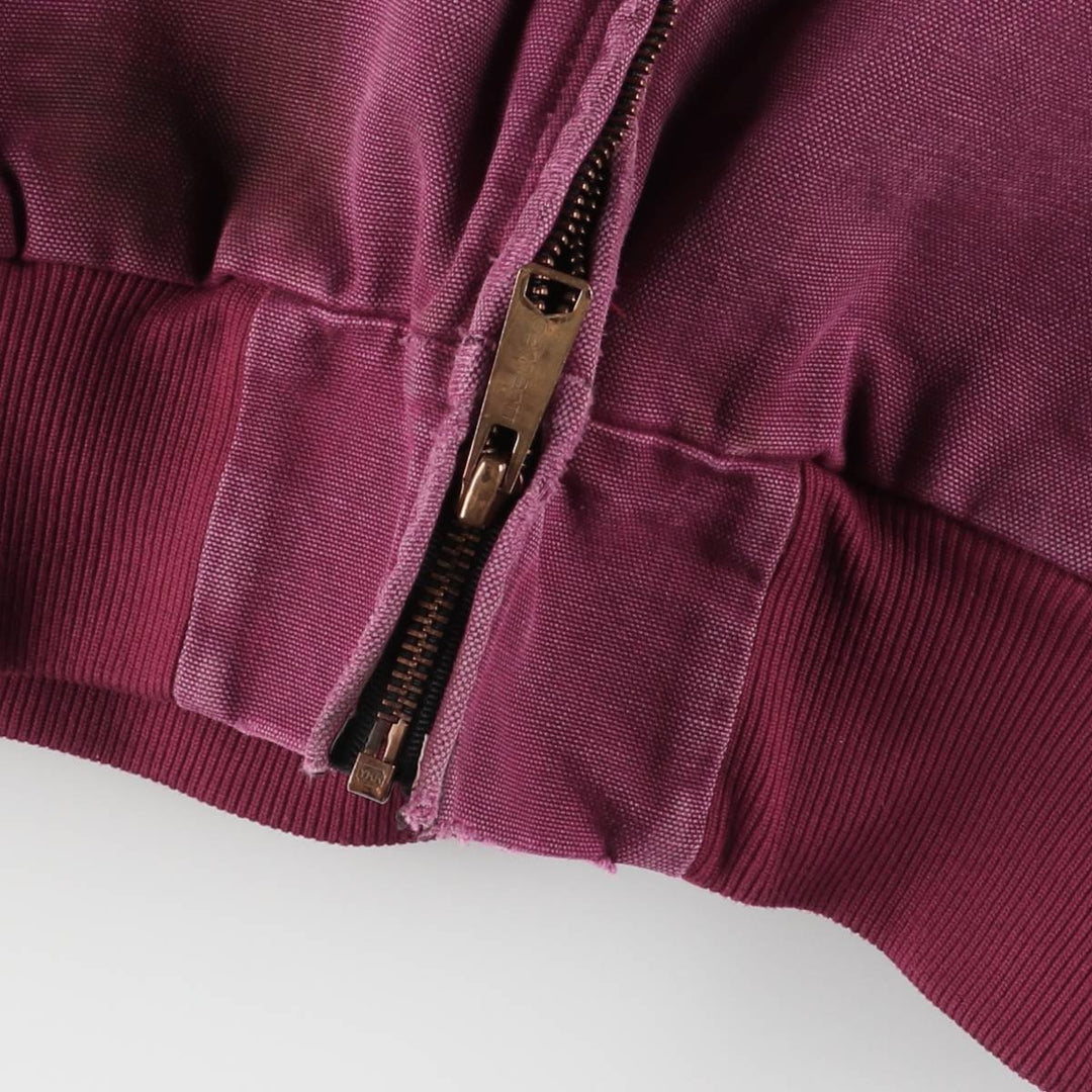 90'S Carhartt Active Jacket, Padded Duck Full-Zip Hoodie, Men's Size L, Vintage, Unknown unclear Red type red-purple Vintage Second Hand