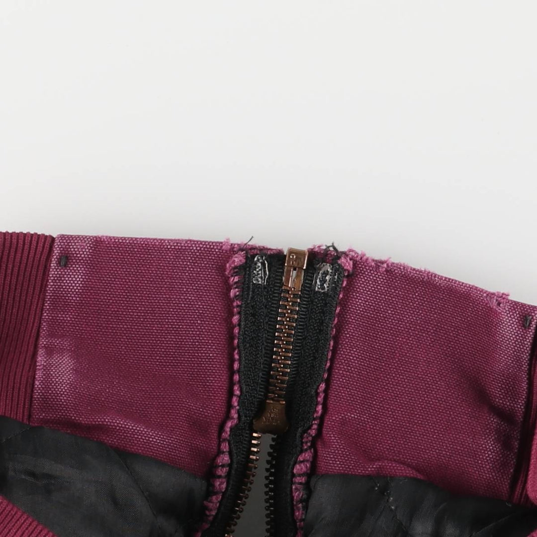 90'S Carhartt Active Jacket, Padded Duck Full-Zip Hoodie, Men's Size L, Vintage, Unknown unclear Red type red-purple Vintage Second Hand