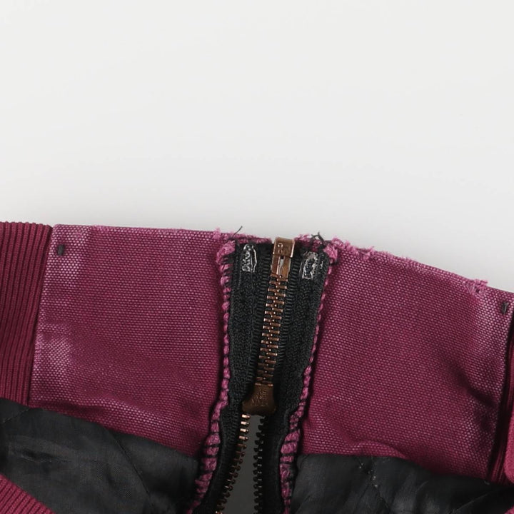 90'S Carhartt Active Jacket, Padded Duck Full-Zip Hoodie, Men's Size L, Vintage, Unknown unclear Red type red-purple Vintage Second Hand