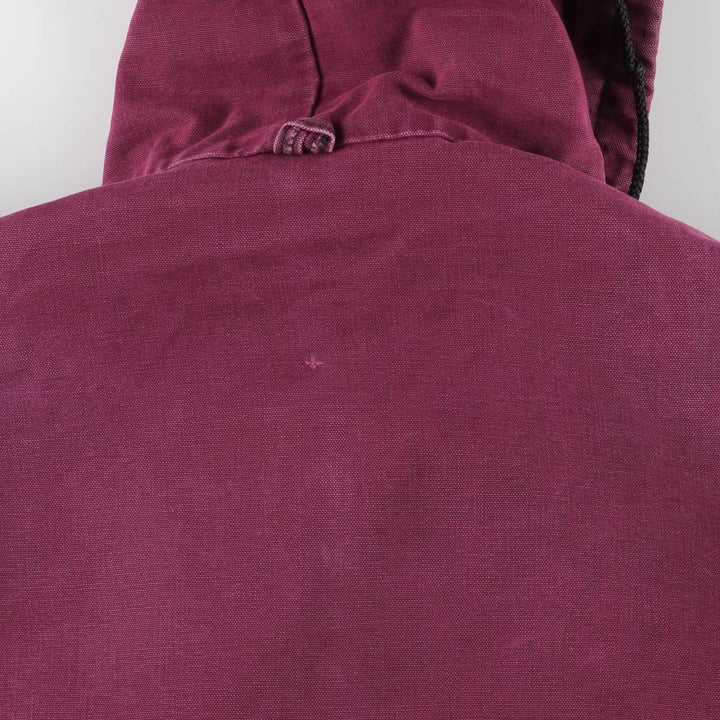 90'S Carhartt Active Jacket, Padded Duck Full-Zip Hoodie, Men's Size L, Vintage, Unknown unclear Red type red-purple Vintage Second Hand