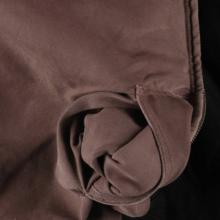 Oversized 80s-90'S Carhartt Active Jacket, Padded Duck Full-Zip Hoodie, Men's Size XXXL cotton red type reddish brown Vintage Second Hand