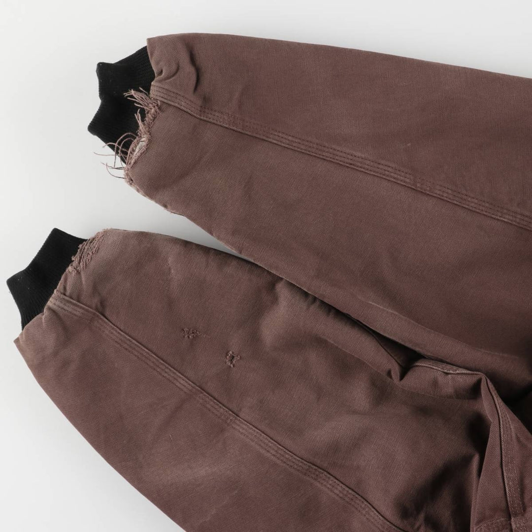 Oversized 80s-90'S Carhartt Active Jacket, Padded Duck Full-Zip Hoodie, Men's Size XXXL cotton red type reddish brown Vintage Second Hand