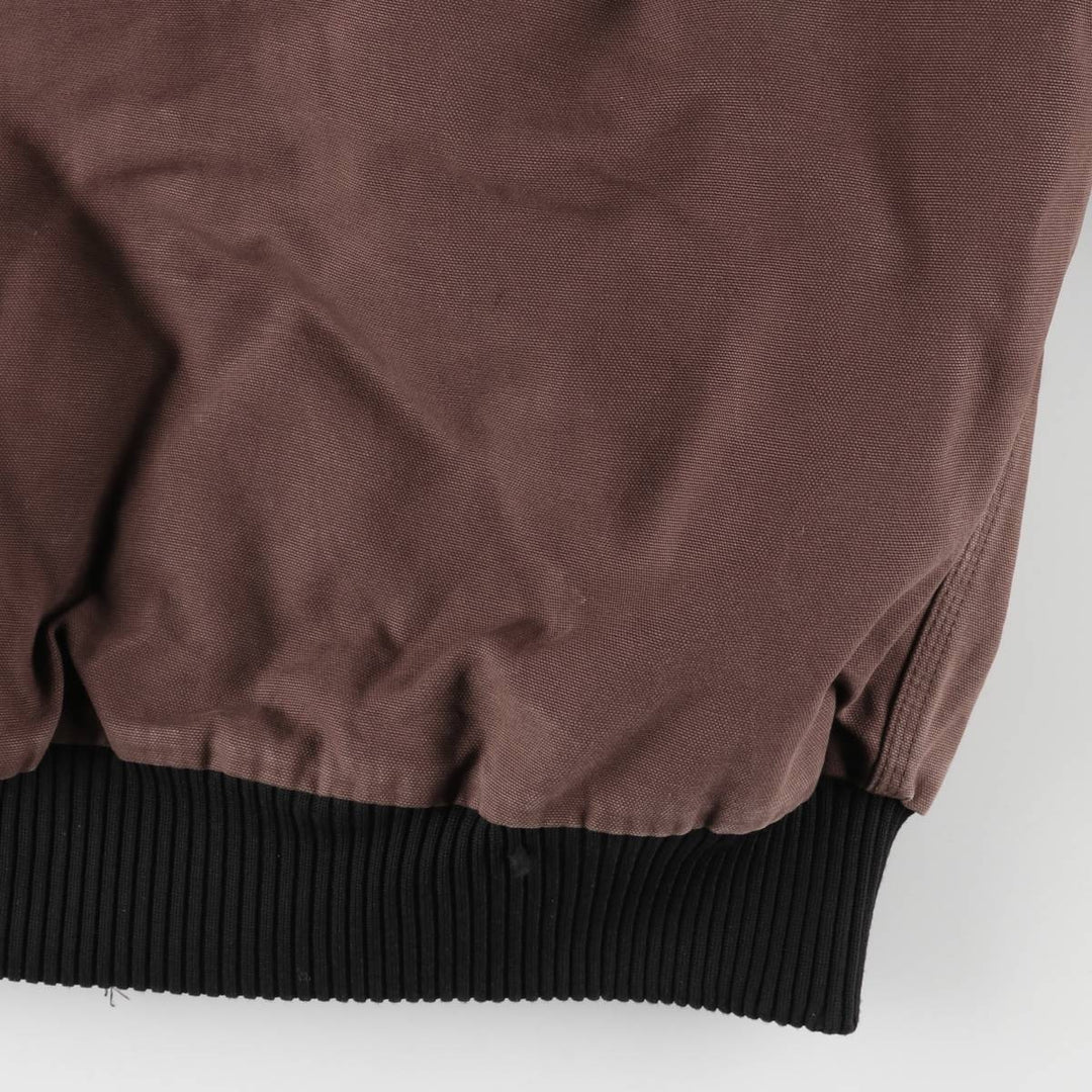 Oversized 80s-90'S Carhartt Active Jacket, Padded Duck Full-Zip Hoodie, Men's Size XXXL cotton red type reddish brown Vintage Second Hand