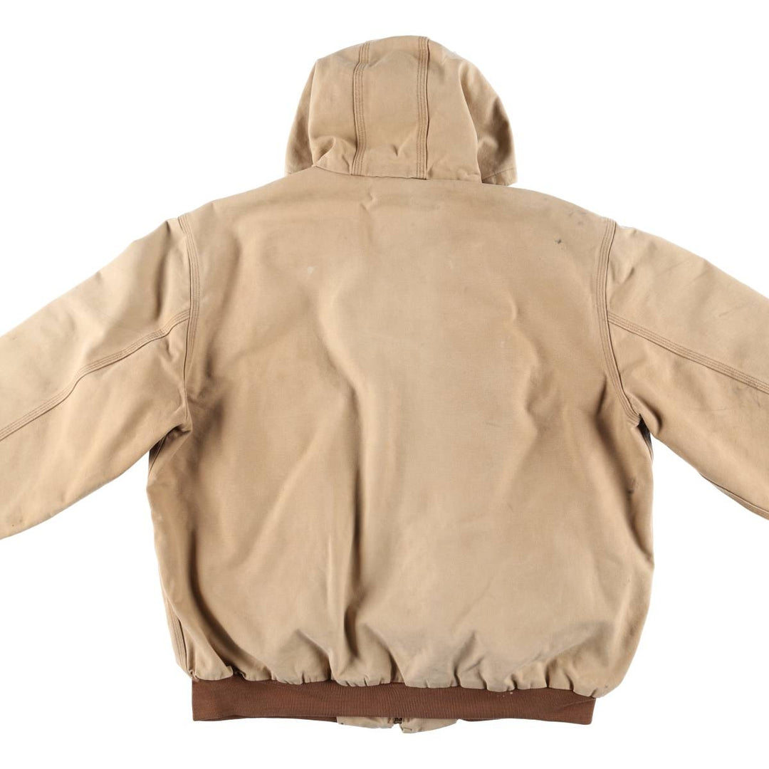 00'S Carhartt Active Jacket Duck Full Zip Parka Made in USA Men's XXL cotton Beige type Vintage Second Hand