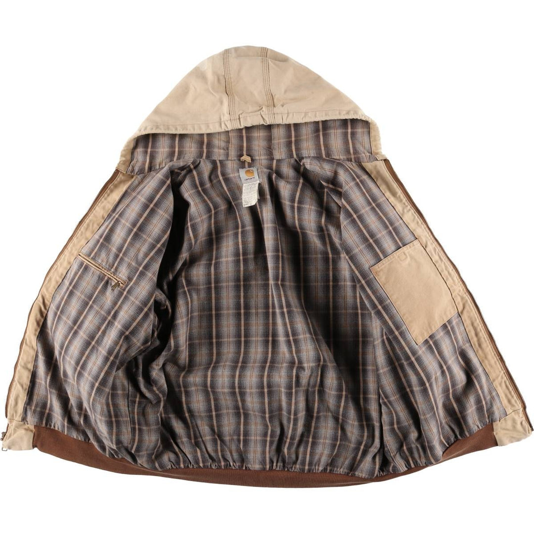 00'S Carhartt Active Jacket Duck Full Zip Parka Made in USA Men's XXL cotton Beige type Vintage Second Hand