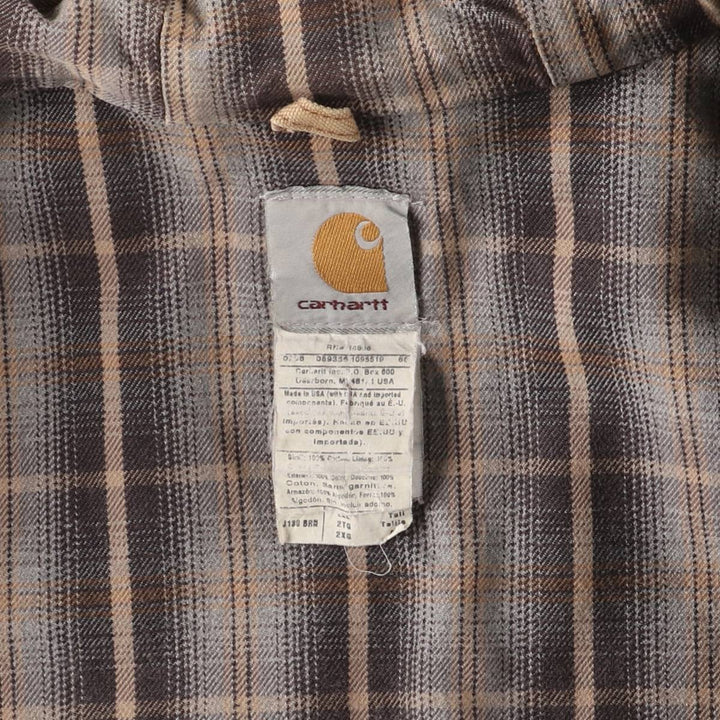 00'S Carhartt Active Jacket Duck Full Zip Parka Made in USA Men's XXL cotton Beige type Vintage Second Hand