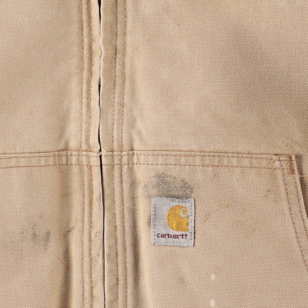00'S Carhartt Active Jacket Duck Full Zip Parka Made in USA Men's XXL cotton Beige type Vintage Second Hand