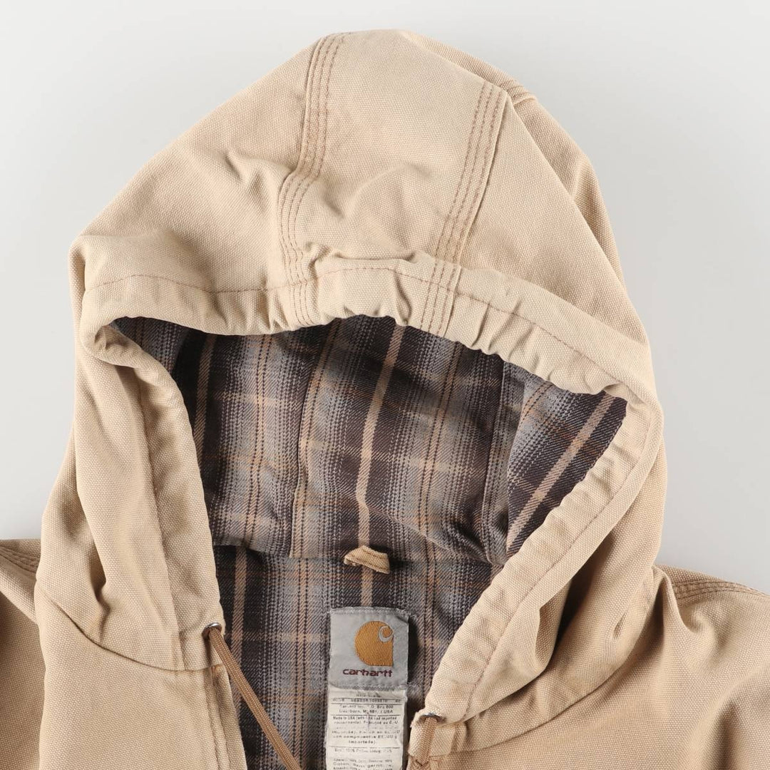 00'S Carhartt Active Jacket Duck Full Zip Parka Made in USA Men's XXL cotton Beige type Vintage Second Hand