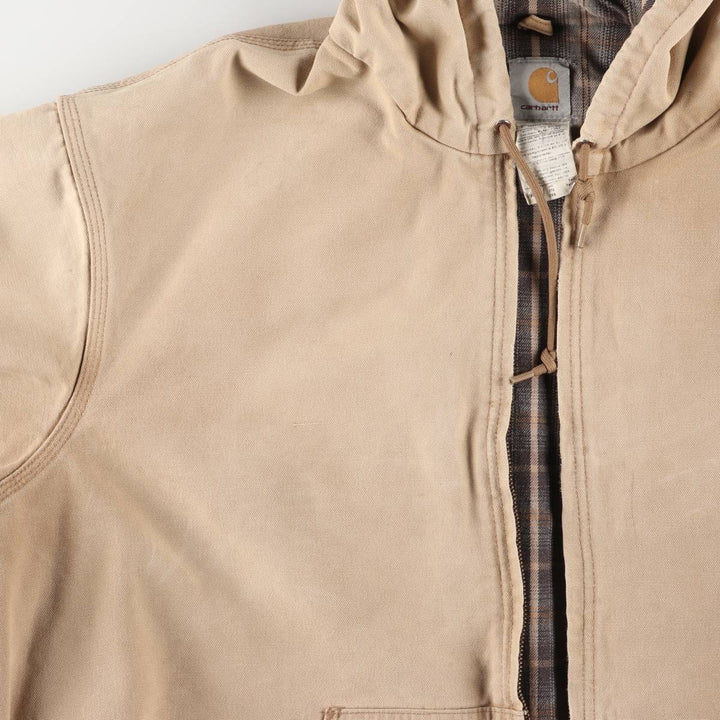 00'S Carhartt Active Jacket Duck Full Zip Parka Made in USA Men's XXL cotton Beige type Vintage Second Hand