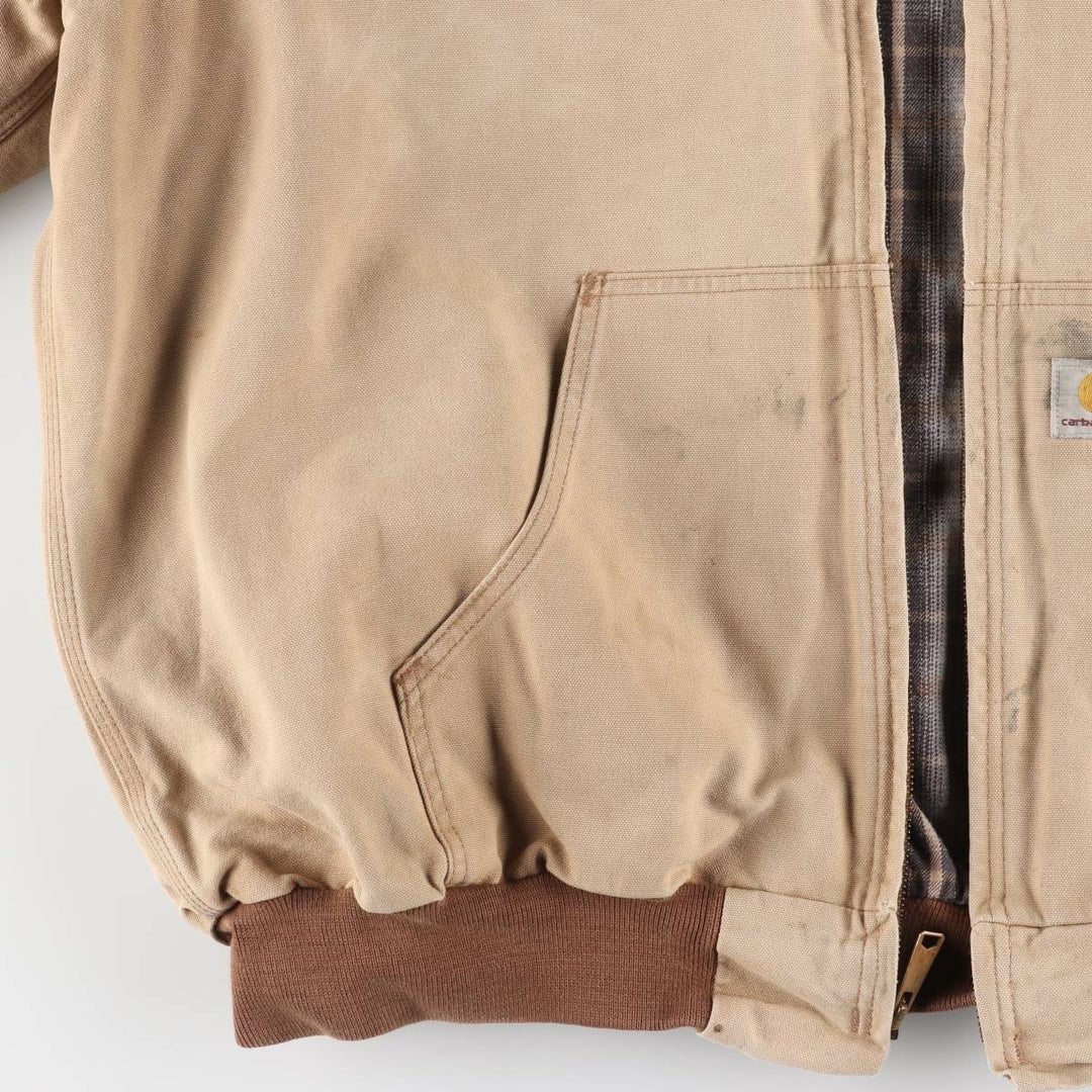 00'S Carhartt Active Jacket Duck Full Zip Parka Made in USA Men's XXL cotton Beige type Vintage Second Hand