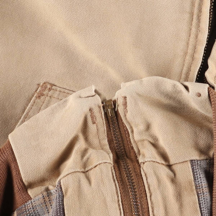 00'S Carhartt Active Jacket Duck Full Zip Parka Made in USA Men's XXL cotton Beige type Vintage Second Hand