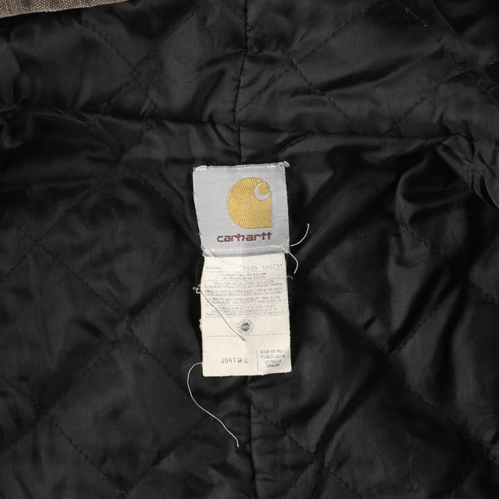 2000'S Carhartt Active Jacket, Padded Duck Full Zip Hoodie, Men's Size XL cotton brown type Vintage Second Hand