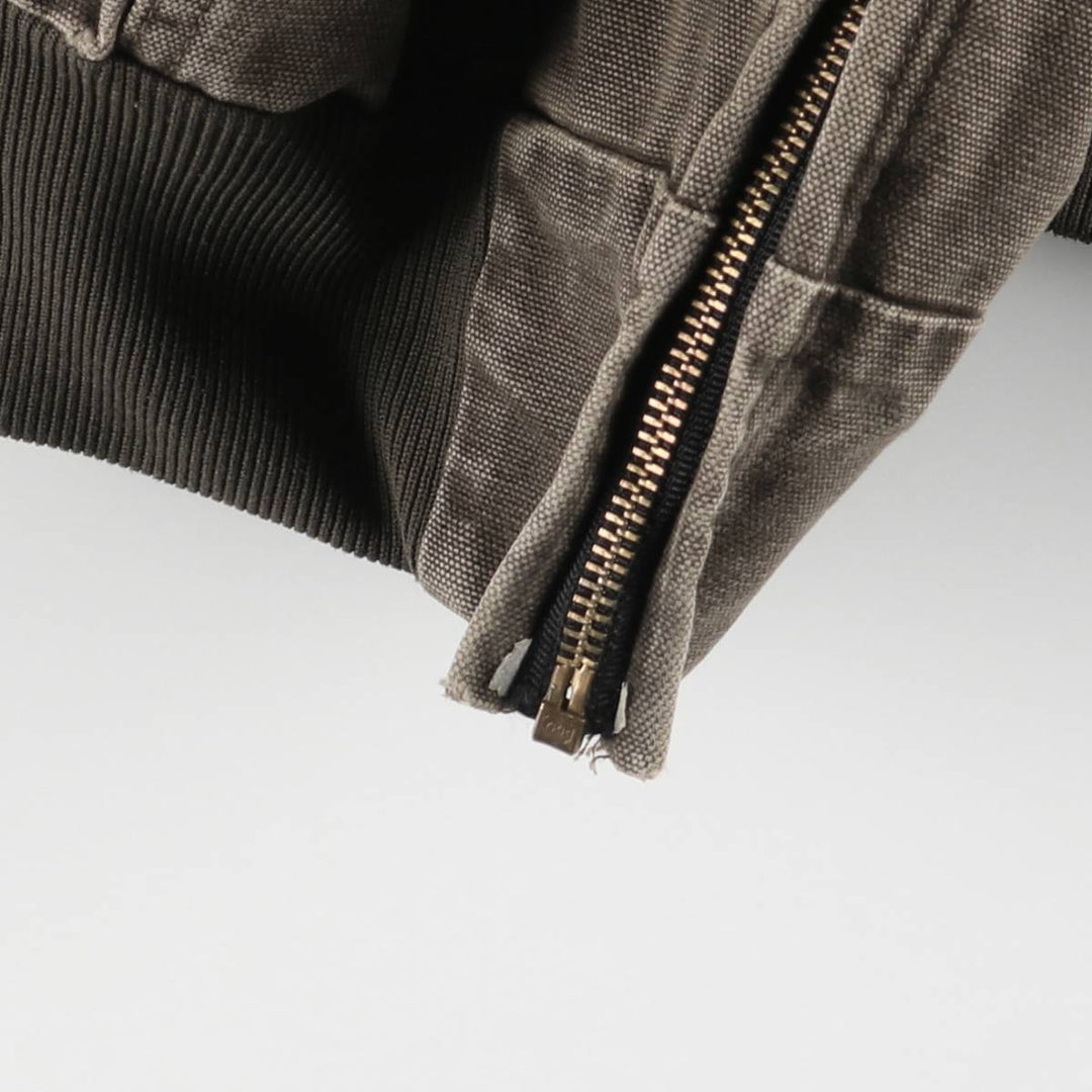 2000'S Carhartt Active Jacket, Padded Duck Full Zip Hoodie, Men's Size XL cotton brown type Vintage Second Hand