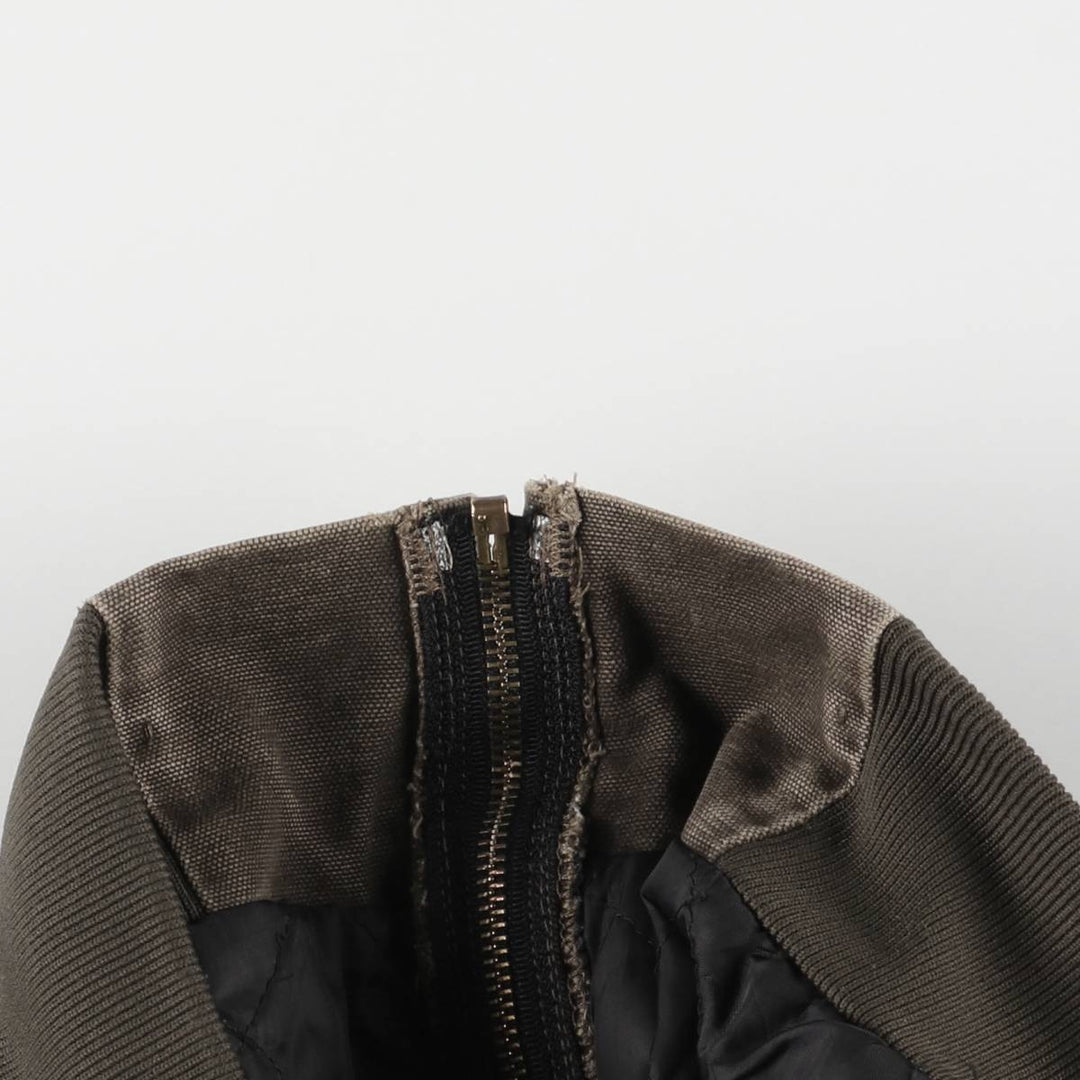 2000'S Carhartt Active Jacket, Padded Duck Full Zip Hoodie, Men's Size XL cotton brown type Vintage Second Hand