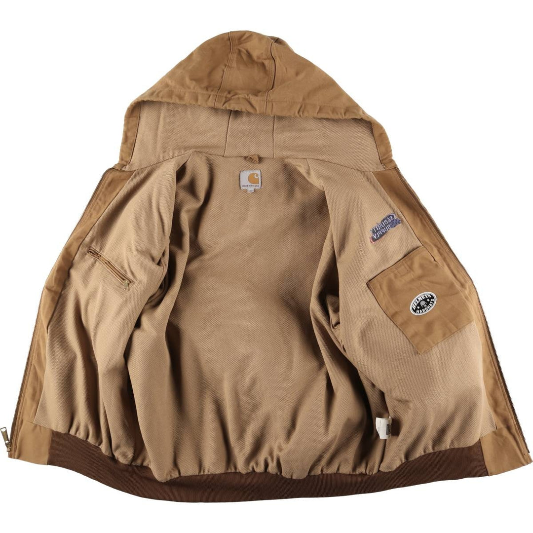 Carhartt Active Jacket Duck Full Zip Parka Made in USA Men's XL cotton ocher yellow type Vintage Second Hand