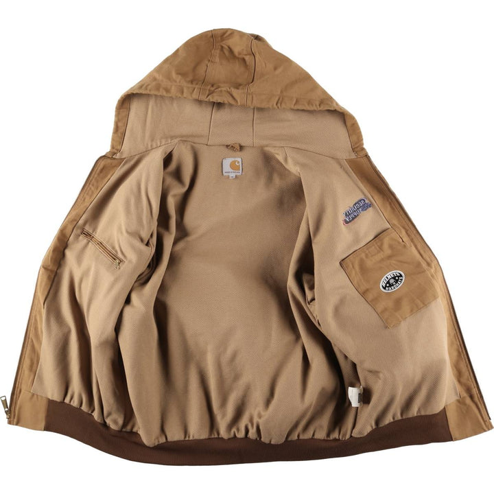 Carhartt Active Jacket Duck Full Zip Parka Made in USA Men's XL cotton ocher yellow type Vintage Second Hand