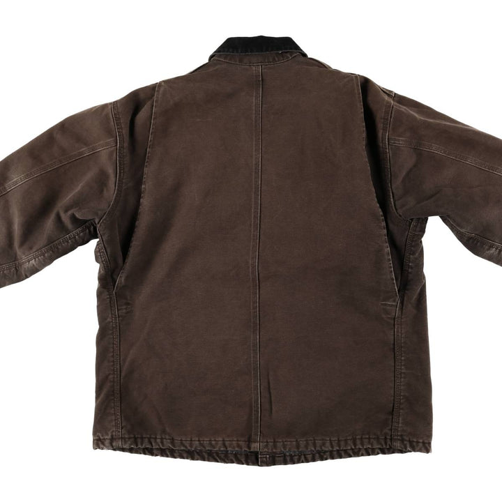 2000'S Carhartt Michigan Chore Coat, Padded Duck Coverall, Men's XL cotton brown type Vintage Second Hand