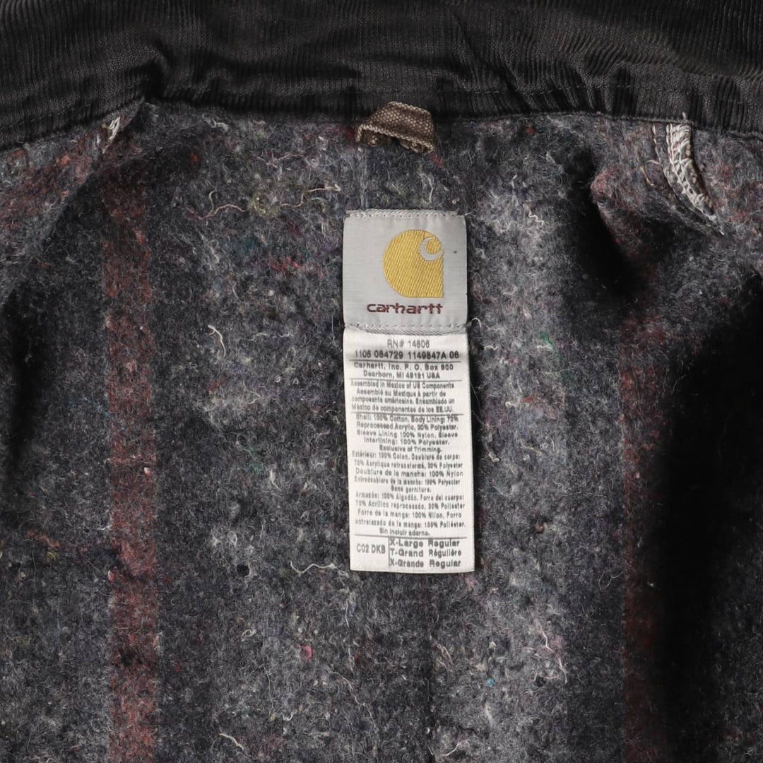 2000'S Carhartt Michigan Chore Coat, Padded Duck Coverall, Men's XL cotton brown type Vintage Second Hand