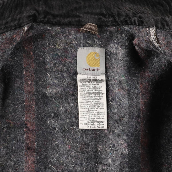 2000'S Carhartt Michigan Chore Coat, Padded Duck Coverall, Men's XL cotton brown type Vintage Second Hand