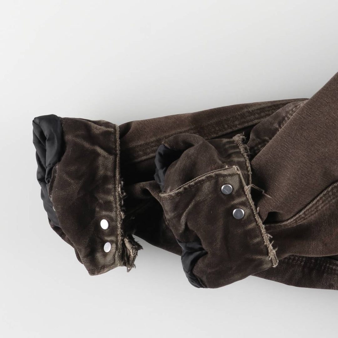 2000'S Carhartt Michigan Chore Coat, Padded Duck Coverall, Men's XL cotton brown type Vintage Second Hand