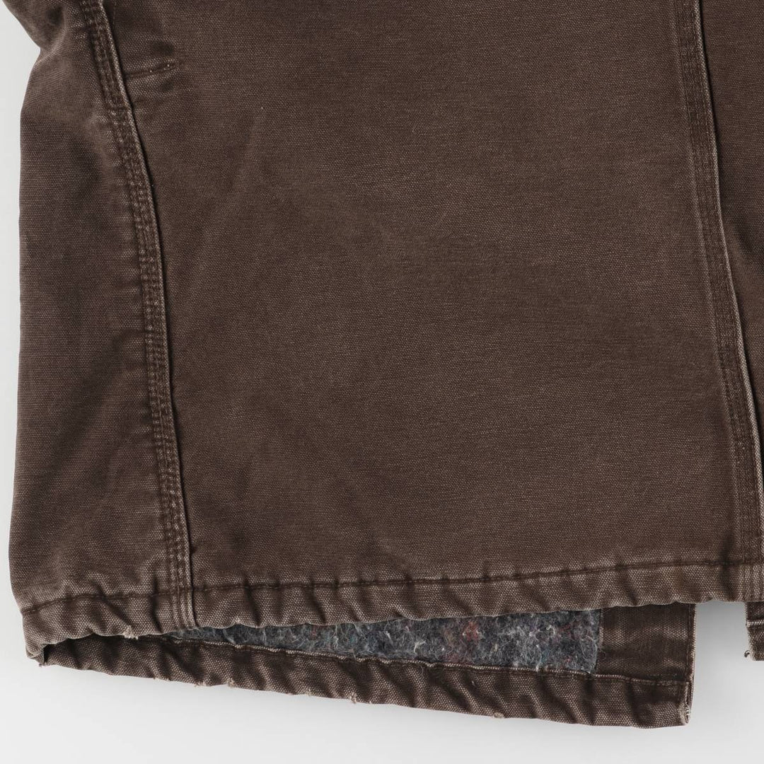 2000'S Carhartt Michigan Chore Coat, Padded Duck Coverall, Men's XL cotton brown type Vintage Second Hand