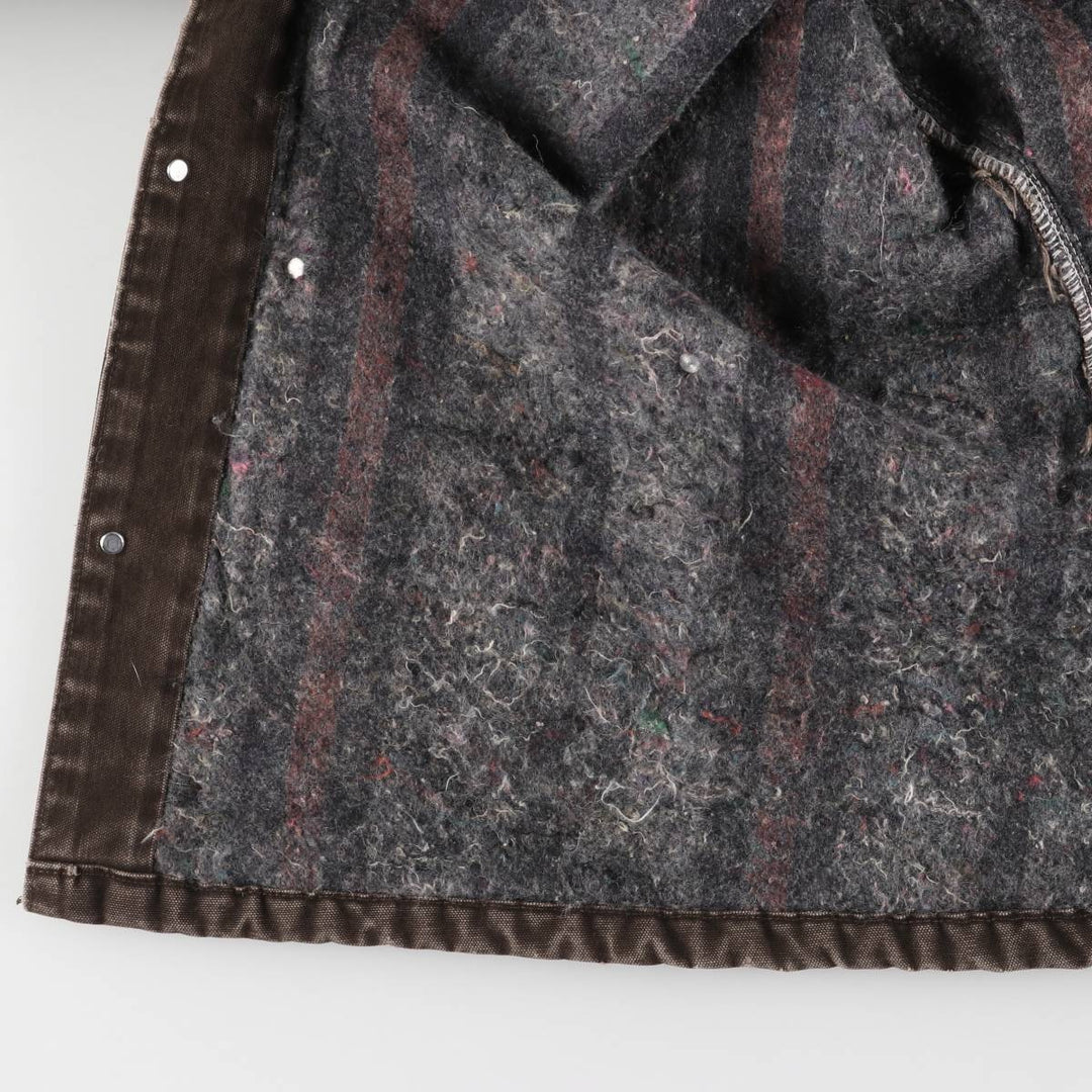 2000'S Carhartt Michigan Chore Coat, Padded Duck Coverall, Men's XL cotton brown type Vintage Second Hand