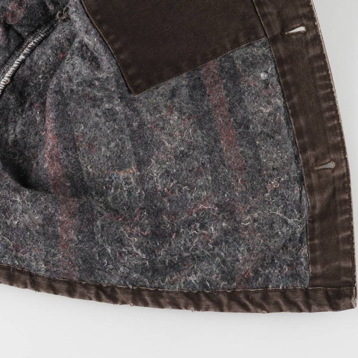 2000'S Carhartt Michigan Chore Coat, Padded Duck Coverall, Men's XL cotton brown type Vintage Second Hand