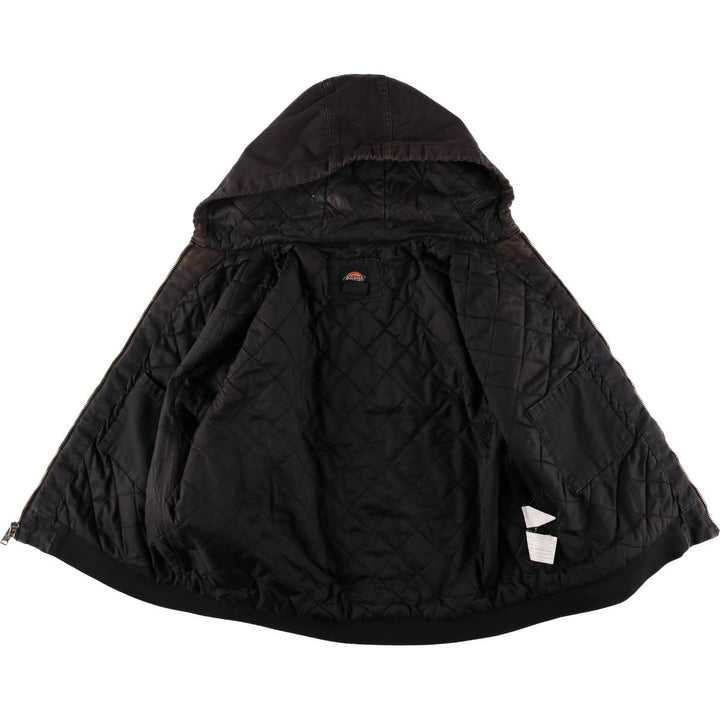 Dickies Active Jacket Type Padded Duck Full Zip Hoodie, Men's XL cotton black type Vintage Second Hand