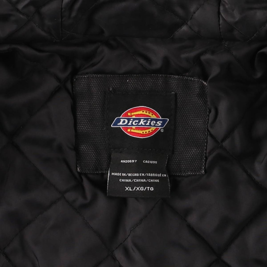 Dickies Active Jacket Type Padded Duck Full Zip Hoodie, Men's XL cotton black type Vintage Second Hand