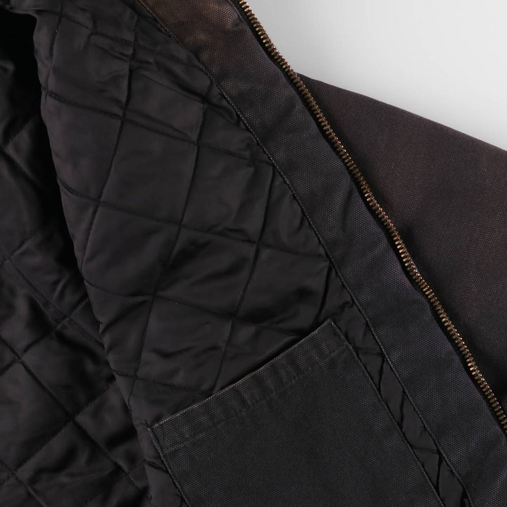 Dickies Active Jacket Type Padded Duck Full Zip Hoodie, Men's XL cotton black type Vintage Second Hand