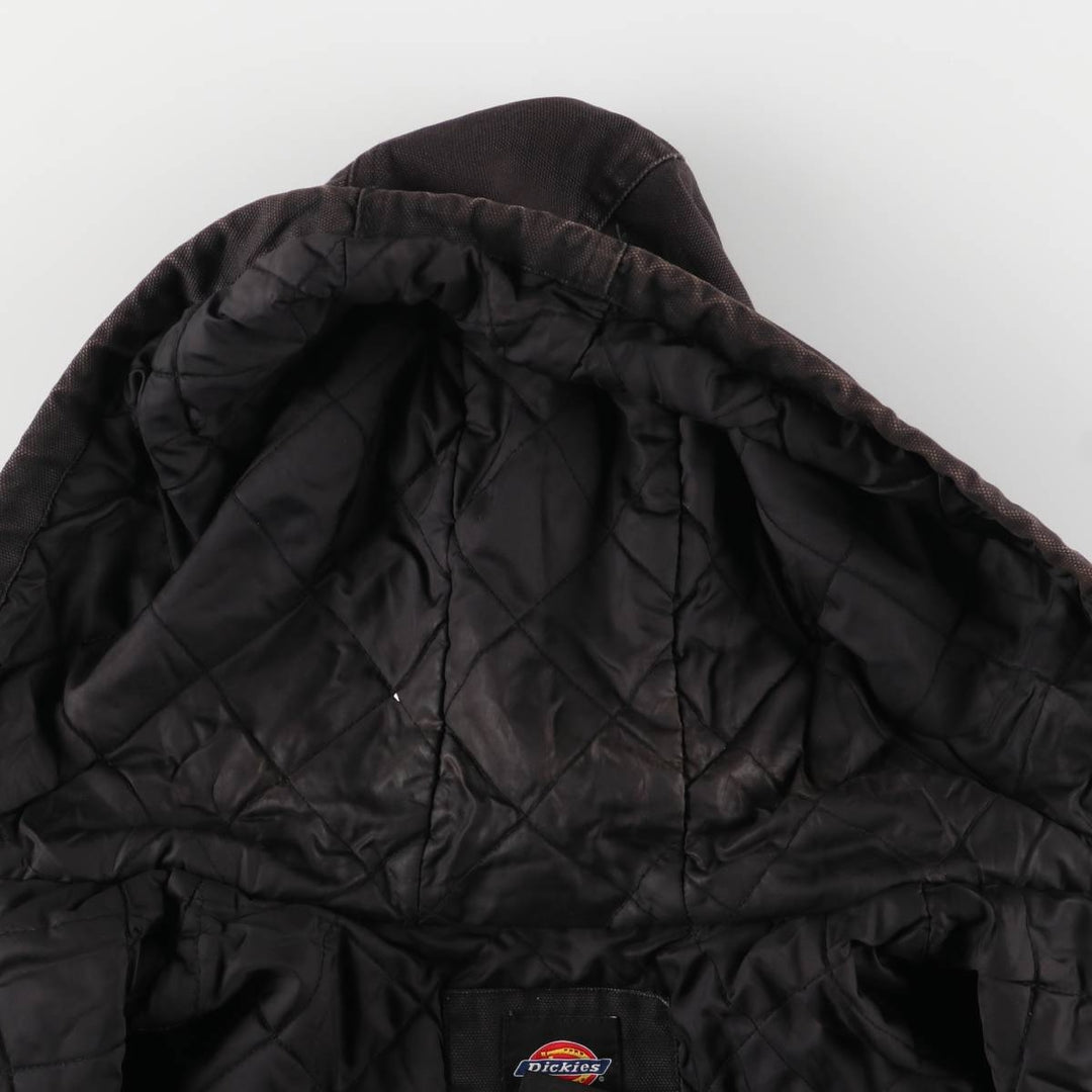 Dickies Active Jacket Type Padded Duck Full Zip Hoodie, Men's XL cotton black type Vintage Second Hand