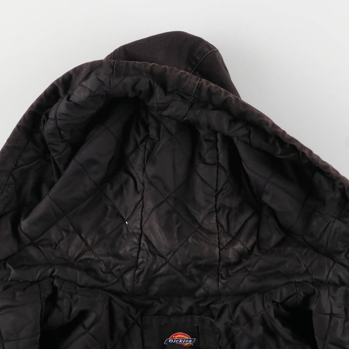 Dickies Active Jacket Type Padded Duck Full Zip Hoodie, Men's XL cotton black type Vintage Second Hand