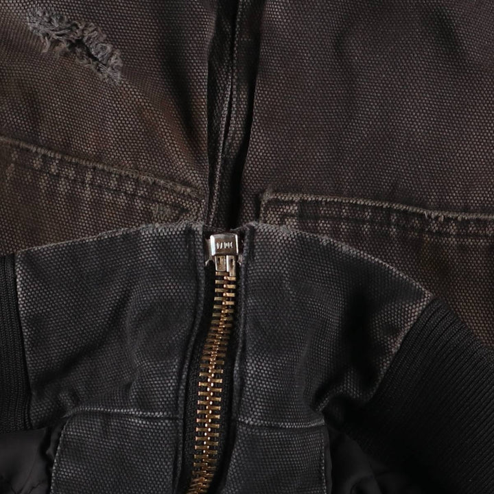 Dickies Active Jacket Type Padded Duck Full Zip Hoodie, Men's XL cotton black type Vintage Second Hand