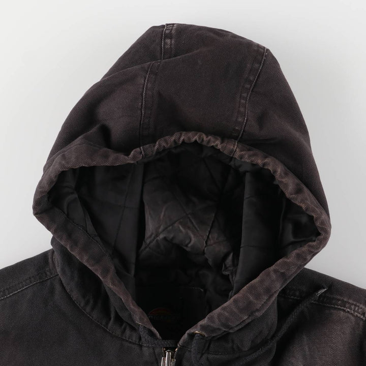 Dickies Active Jacket Type Padded Duck Full Zip Hoodie, Men's XL cotton black type Vintage Second Hand