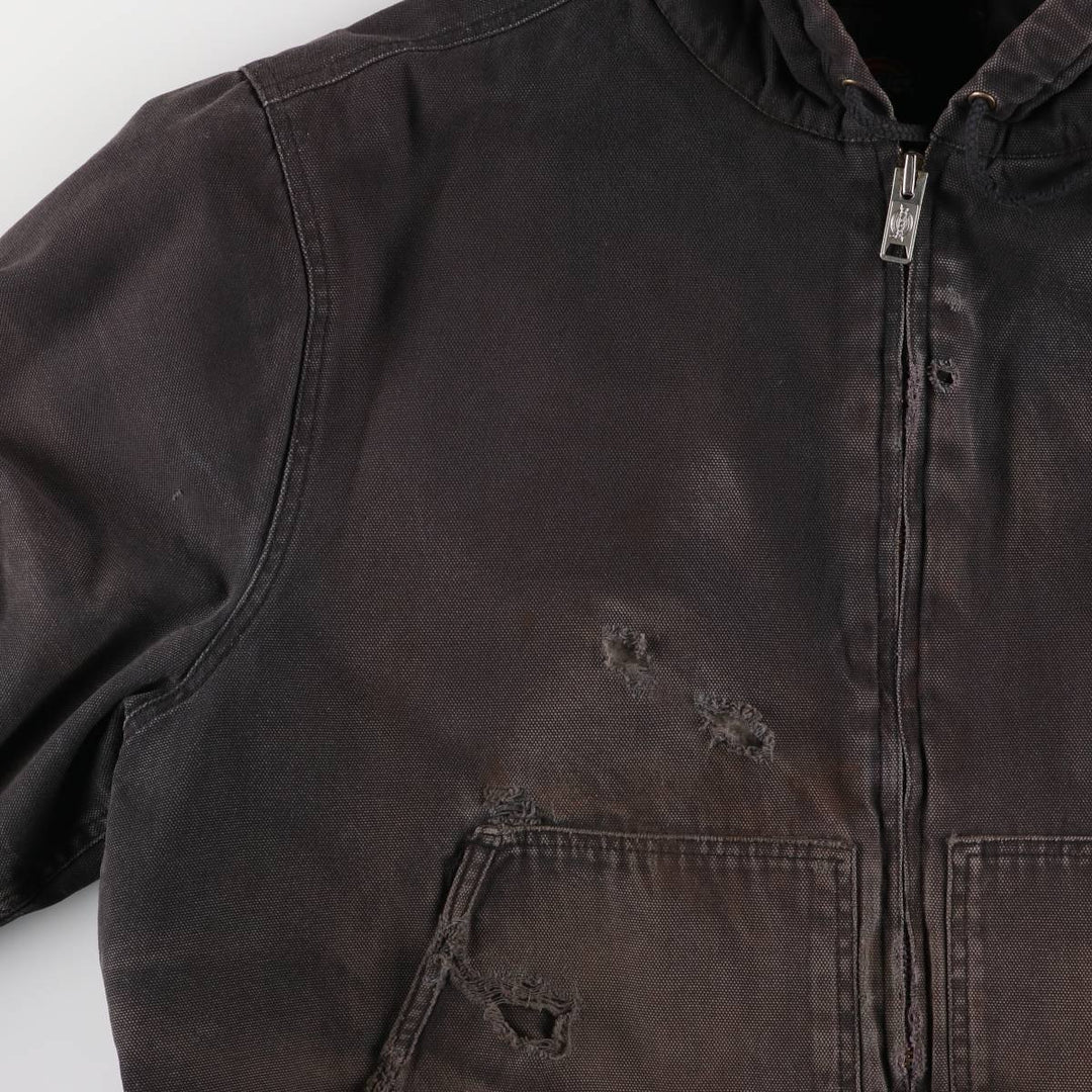 Dickies Active Jacket Type Padded Duck Full Zip Hoodie, Men's XL cotton black type Vintage Second Hand