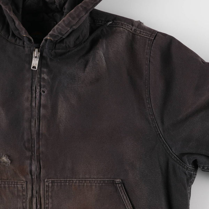 Dickies Active Jacket Type Padded Duck Full Zip Hoodie, Men's XL cotton black type Vintage Second Hand