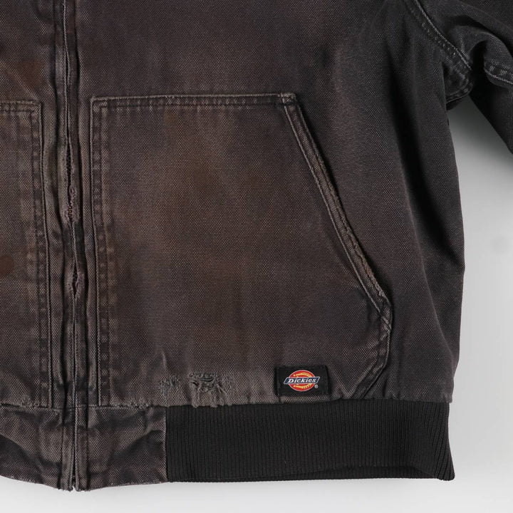 Dickies Active Jacket Type Padded Duck Full Zip Hoodie, Men's XL cotton black type Vintage Second Hand