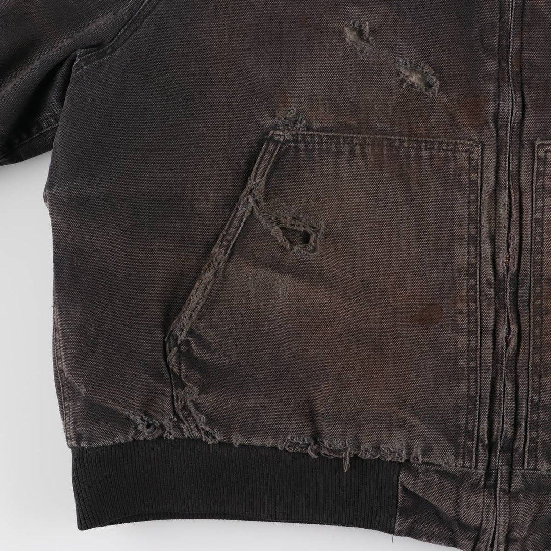 Dickies Active Jacket Type Padded Duck Full Zip Hoodie, Men's XL cotton black type Vintage Second Hand