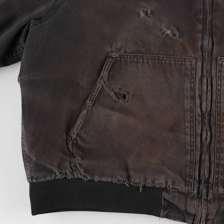 Dickies Active Jacket Type Padded Duck Full Zip Hoodie, Men's XL cotton black type Vintage Second Hand