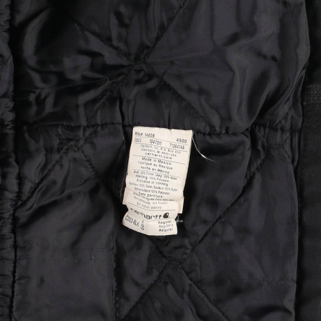 Carhartt Traditional Padded Duck Work Jacket, Men's Size L cotton black type Vintage Second Hand
