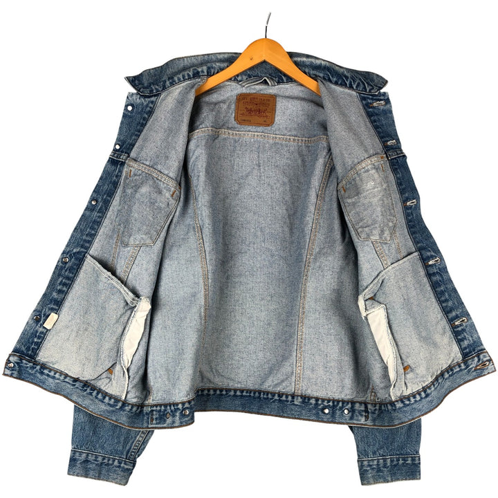 90'S Levi's 71506-0216 Denim Jacket, Made in USA, Men's Size XL, Vintage cotton blue type Vintage Second Hand