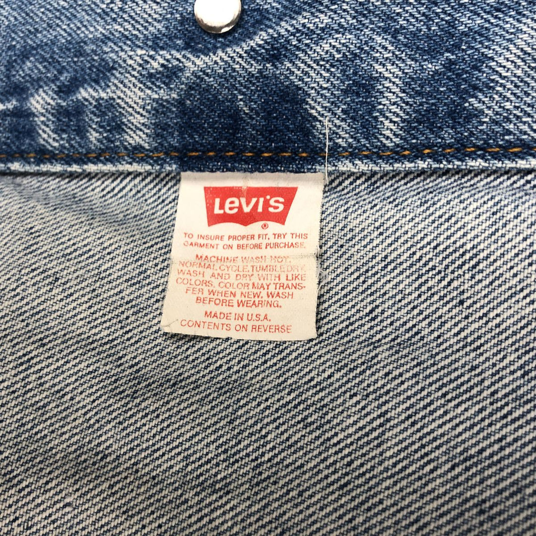 90'S Levi's 71506-0216 Denim Jacket, Made in USA, Men's Size XL, Vintage cotton blue type Vintage Second Hand