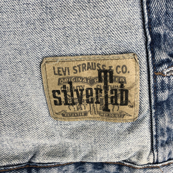 90'S Levi's SILVER TAB Denim Jacket (75595-0691), Men's Size XL, Vintage cotton blue type Vintage Second Hand