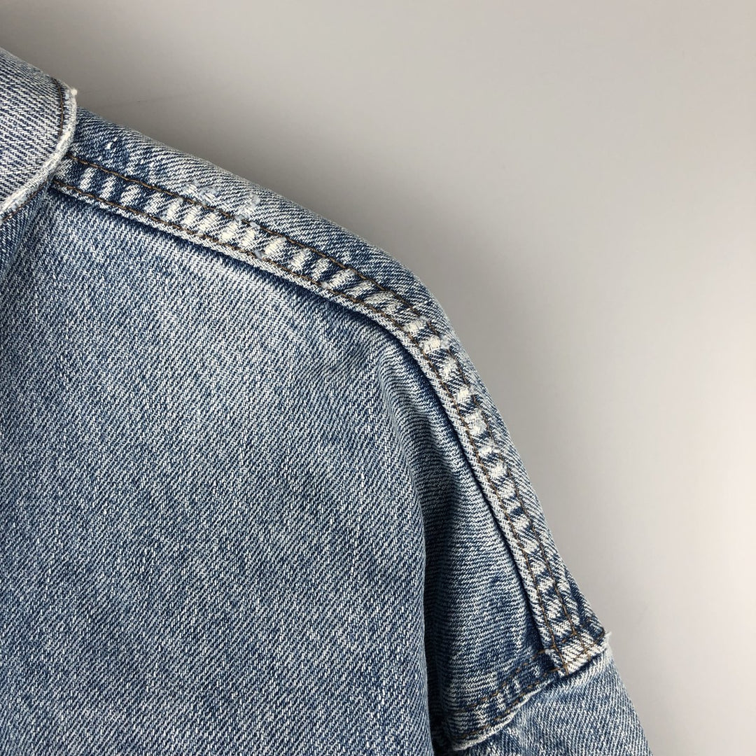 90'S Levi's SILVER TAB Denim Jacket (75595-0691), Men's Size XL, Vintage cotton blue type Vintage Second Hand