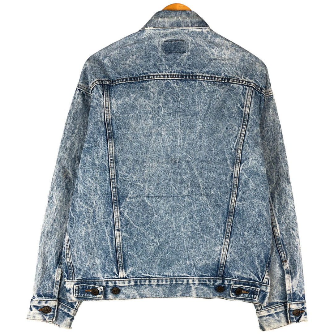 90'S Levi's 70507-0219 Chemical Wash Denim Jacket, Made in USA, Men's Size Medium, Vintage cotton blue type Vintage Second Hand